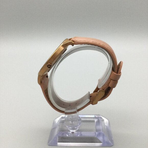 MVMT Rodeo Boulevard Watch Women 38mm Rose Gold Tone Leather Band New Battery